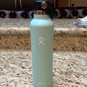 Hydro Flask Green Accent Water Bottle Matte Finish